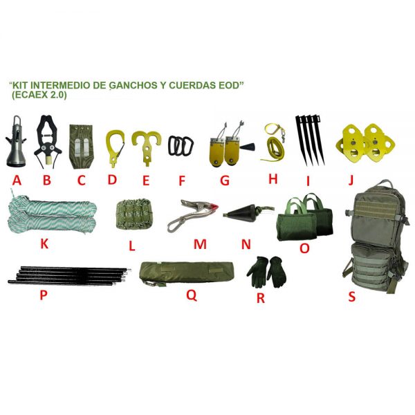 Kit intermedio de ganchos y cuerdas EOD